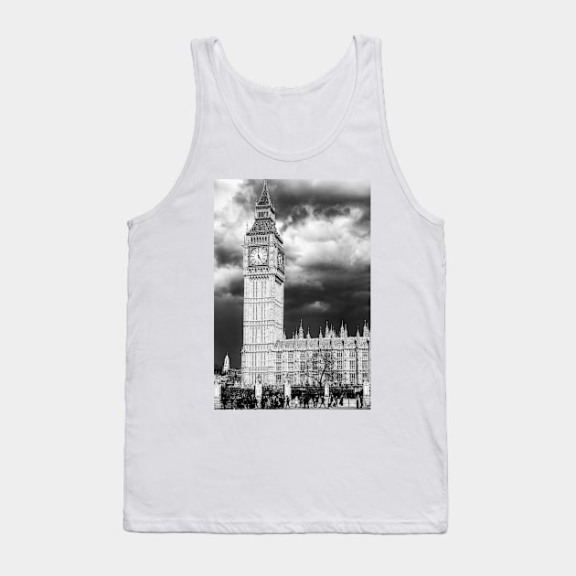 Storm Clouds Gather over Big Ben and the Houses of Parliament Tank Top by GrahamPrentice